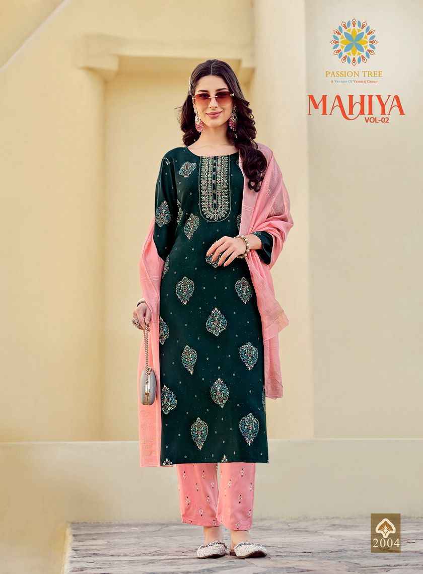 Passion Tree Mahiya Vol-2 Rayon Readymade Suit (8 pcs Catalogue)