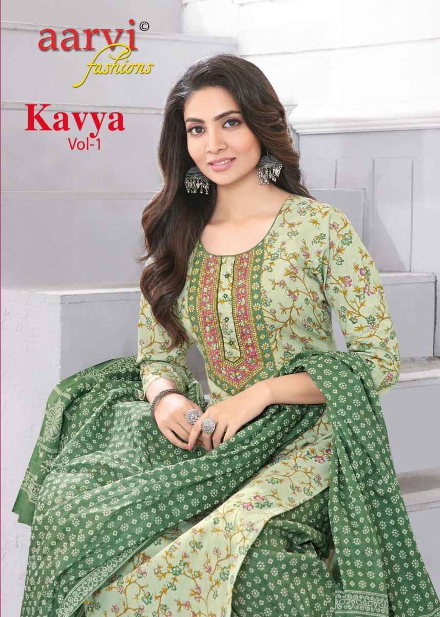 Aarvi Fashion Kavya Vol-1 Cotton Readymade Suit (8 pcs Catalogue)