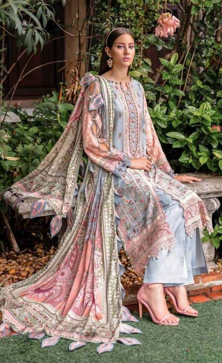 Agha Noor Luxury Lawn Collection Vol 12 Lawn Cotton Dress Material Wholesale Online Mumbai