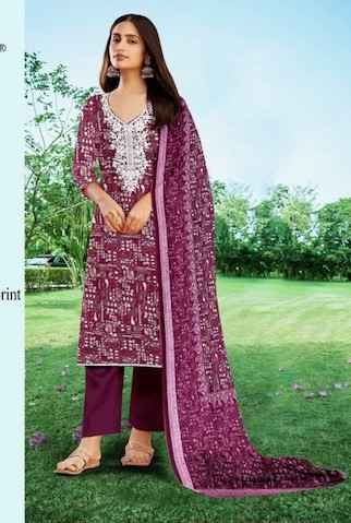 Azara Jasmin Pure Jaam Cotton Dress Material (4 pcs Catalogue)