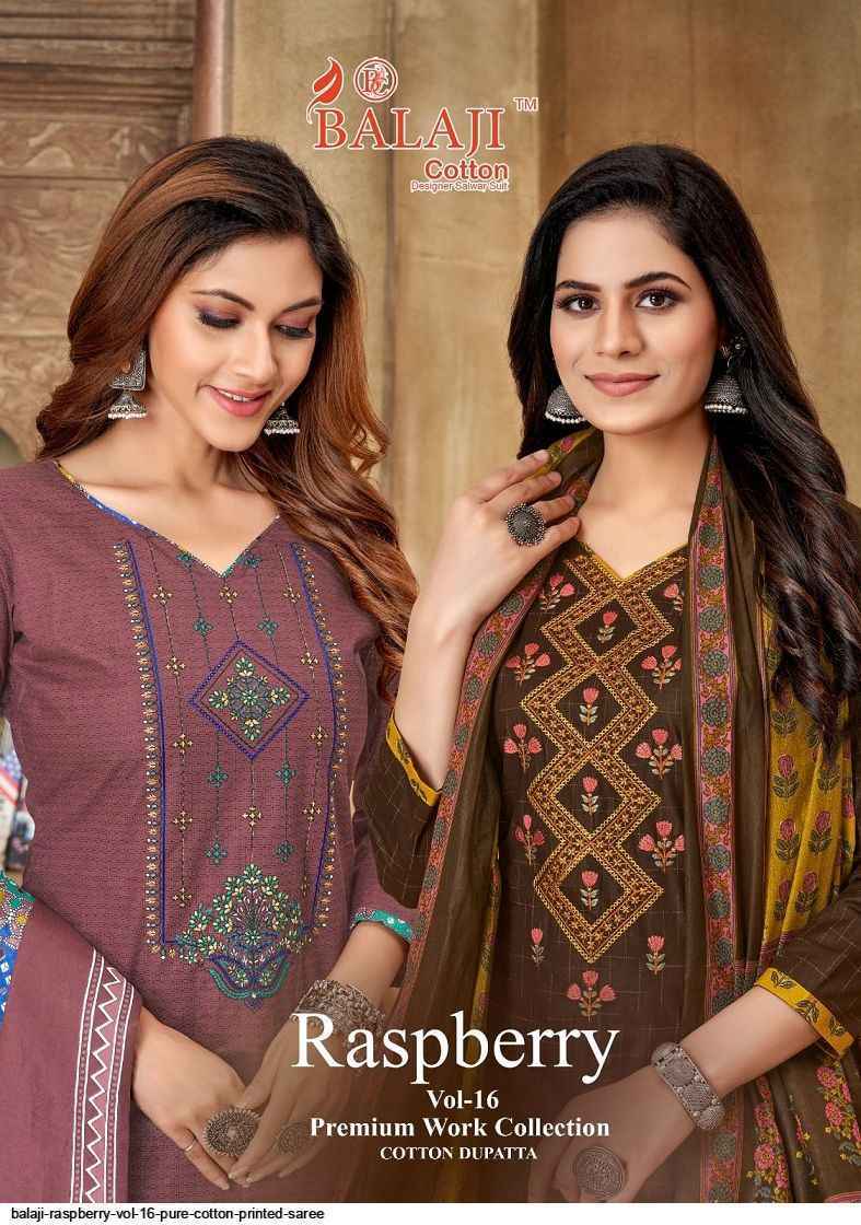 Balaji Raspberry Vol 16 Cotton Dress Material 12 pcs Catalogue