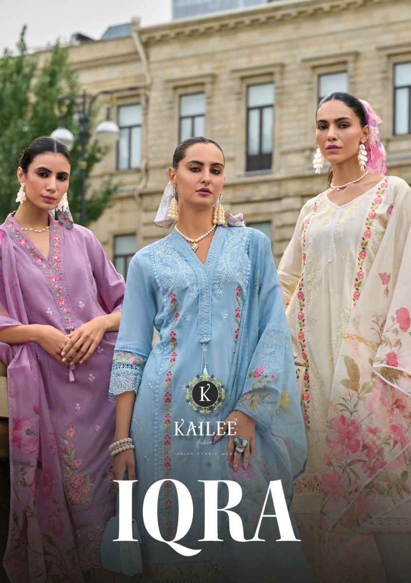 Kailee Fashion Iqra Cotton Readymade Suit (3 pcs Catalogue)