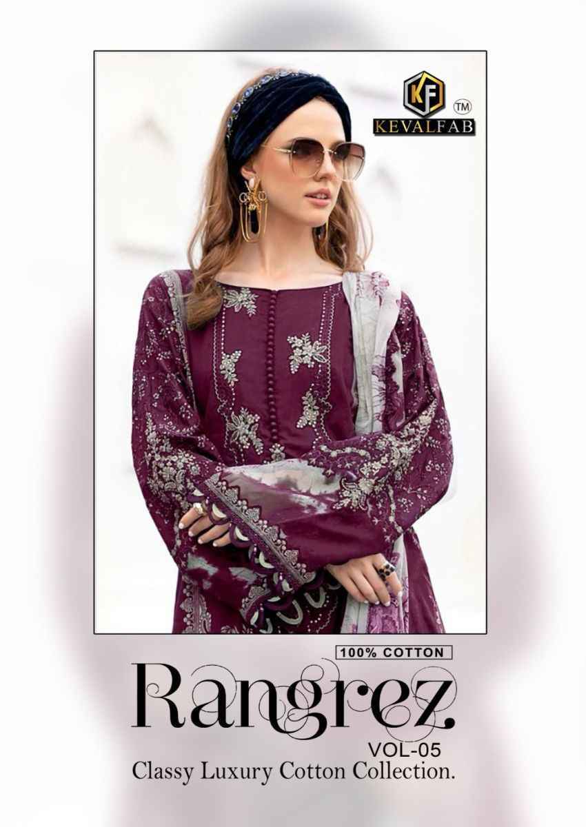 Keval Fab Rangrez Vol 5 Cotton Dress Material Ladies Cloths In Best Price