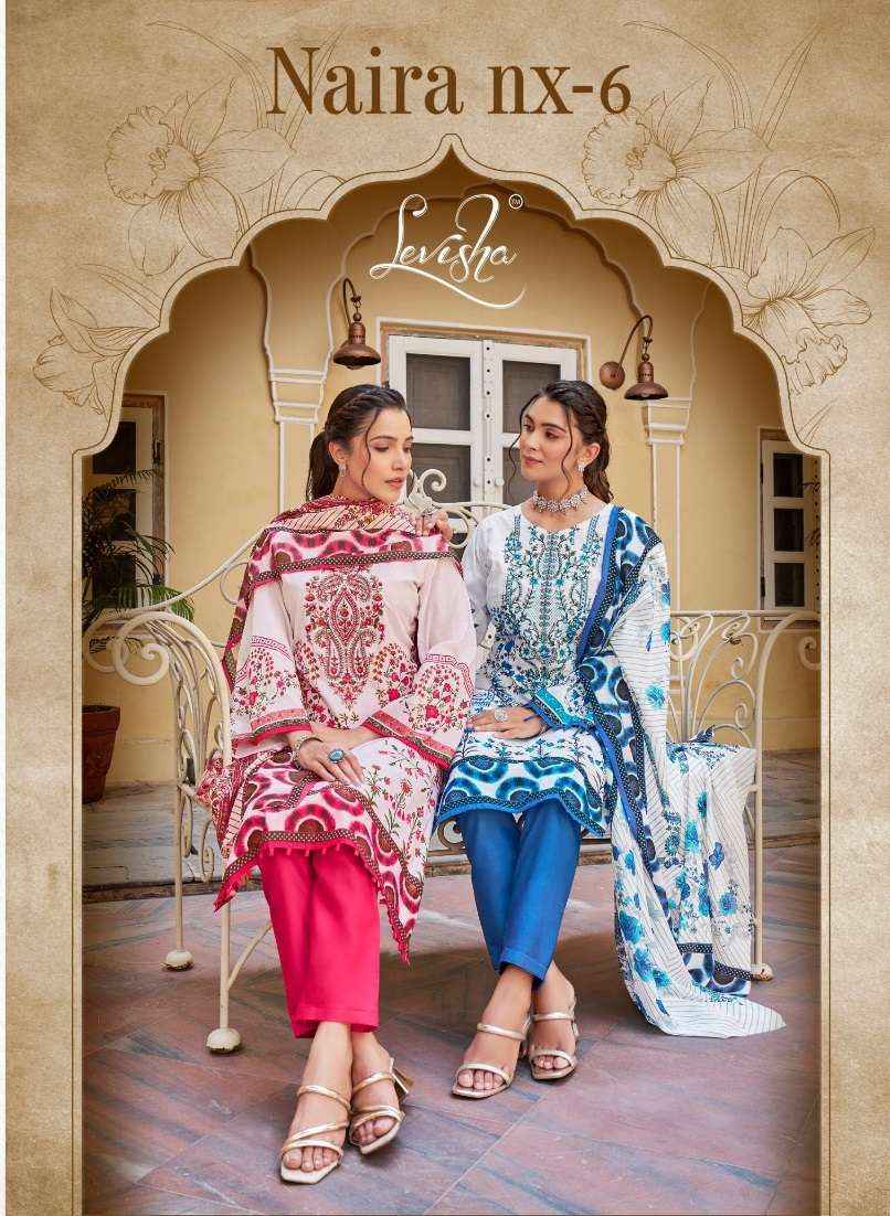 Levisha Naira Nx Vol-6 Cotton Dress Material (8 pcs Catalogue)