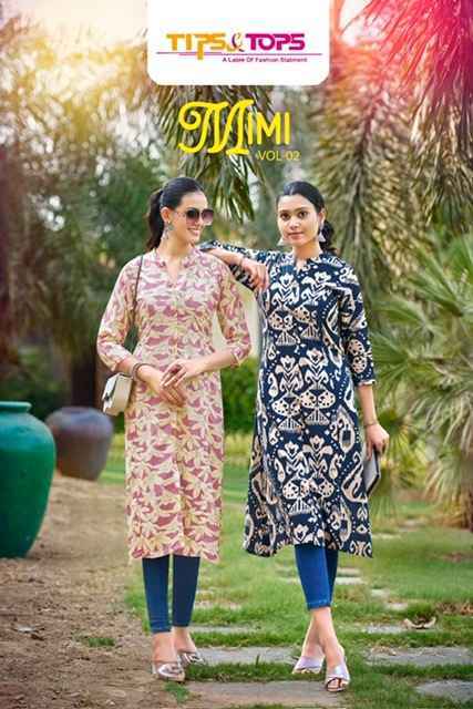 Tips & Tops Mimi Vol-2 Reyon Kurti (6 pcs Catalogue)