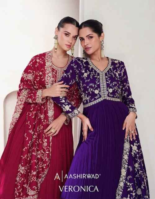 Aashirwad Creation Veronica Silk Readymade Suit (3 pcs Catalogue)