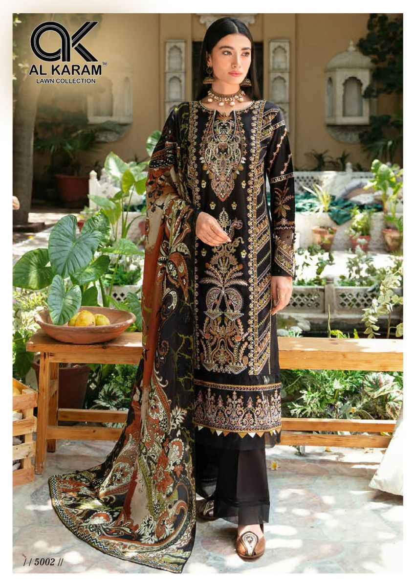 Al-Karam Queens Court Vol-5 Cambric Cotton Dress Material (6 pcs Catalogue)