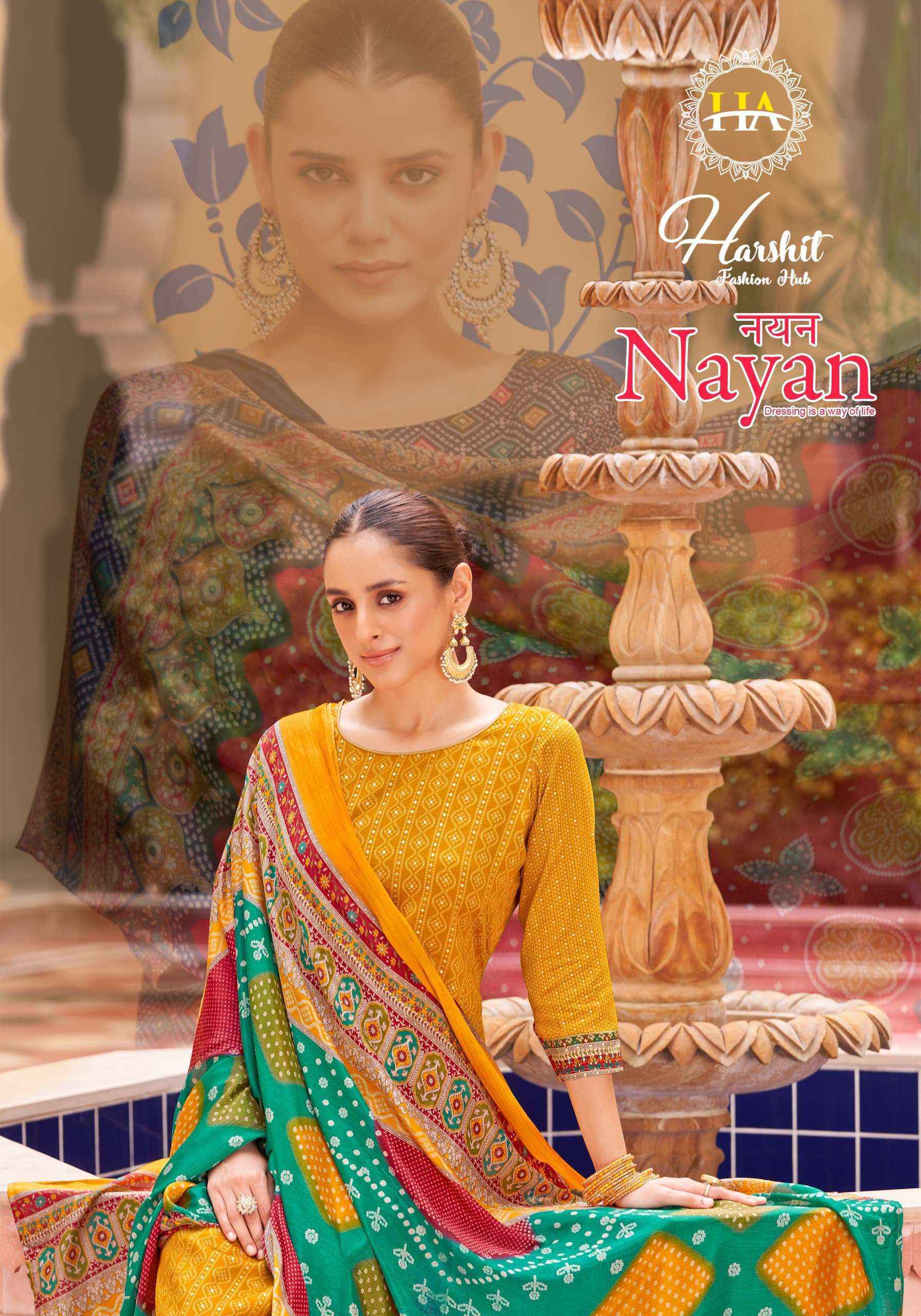 Harshit Fashion Hub Nayan Jam Cotton Dress Material (8 pcs Catalogue)