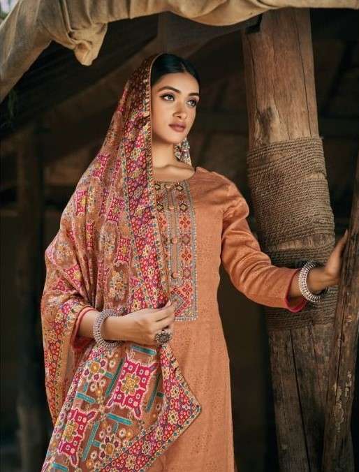 Karachi Prints Patola Pure Viscose Dress Material (6 pcs Catalogue)