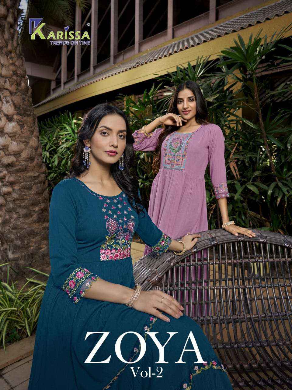 Karissa Zoya Vol-2 Reyon Kurti (4 pcs Catalogue)