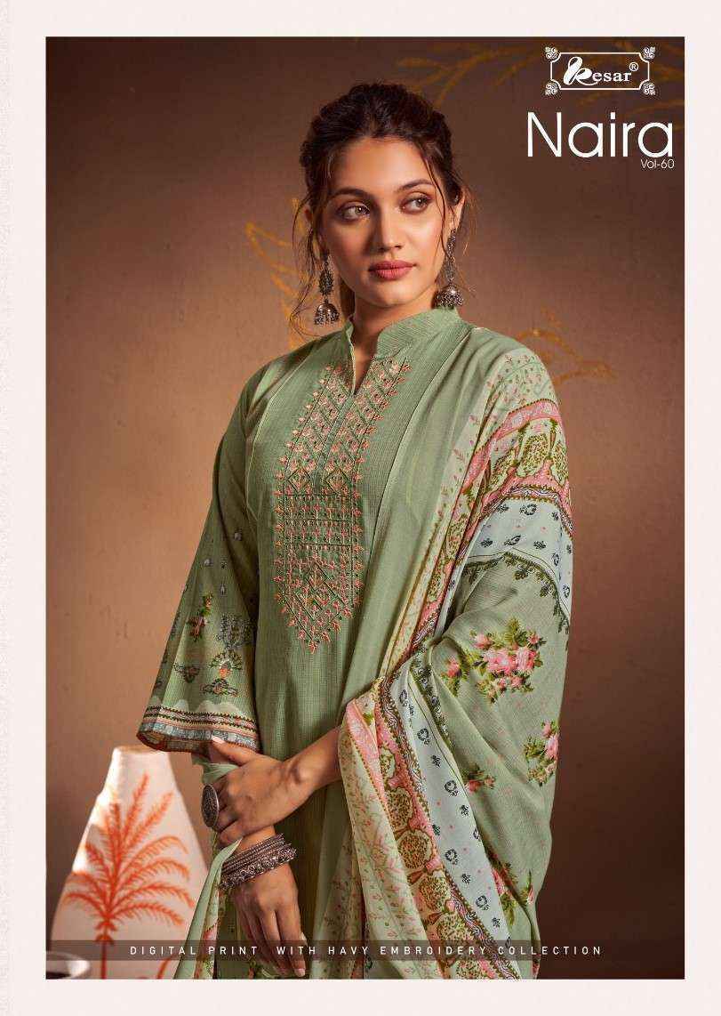 Kesar Naira Vol 60 Lawn Cotton Dress Material 6 pcs Catalogue