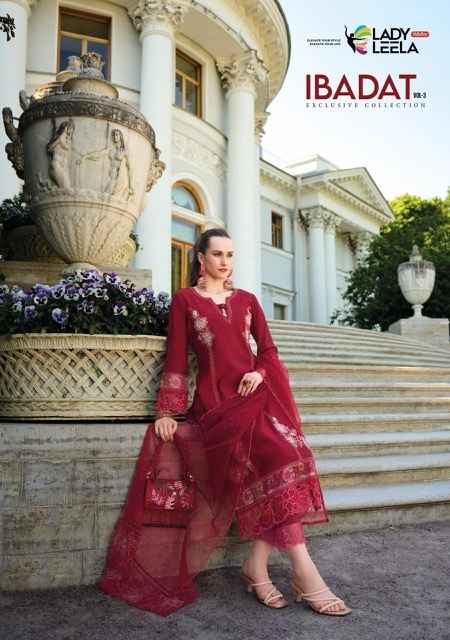 Lady Leela Ibadat Vol-3 Pure Cotton Readymade Suit (6 Pc Catalog)