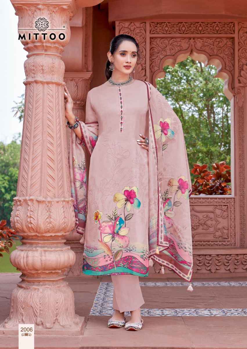 Mittoo Nihaar Satin Printed Readymade Suit (6 pcs Catalogue)