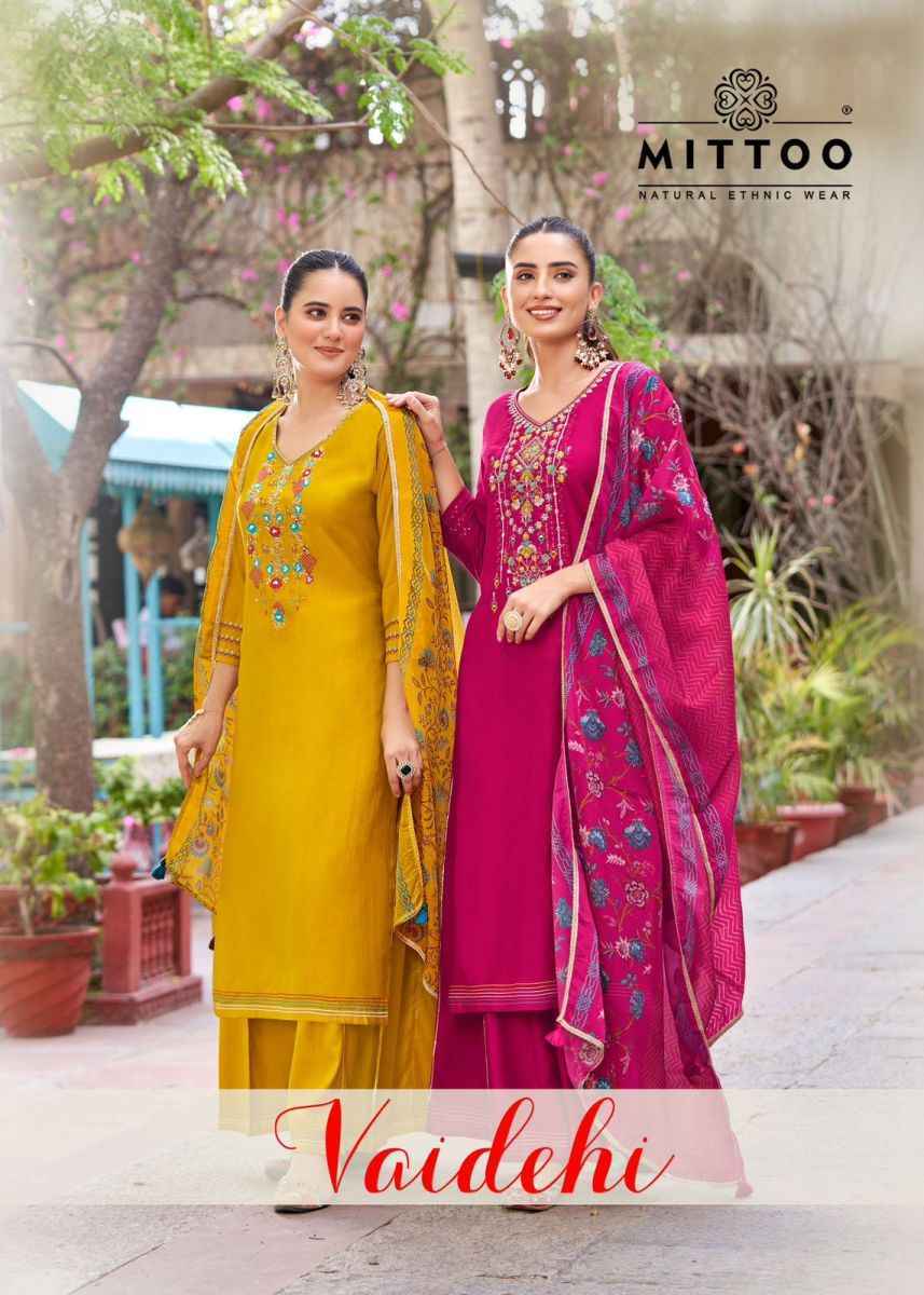 Mittoo Vaidehi Rayon Readymade Suit (6 pcs Catalogue)