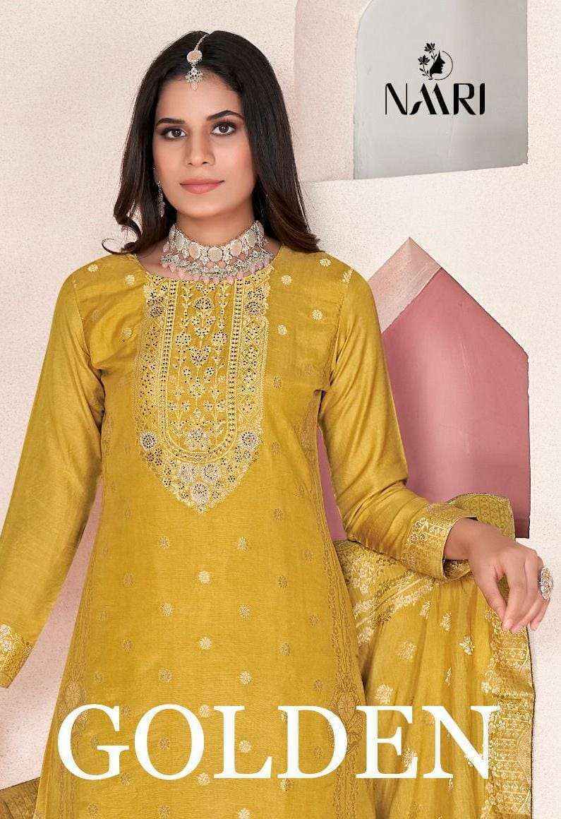 Naari Golden Dola Jacquard Dress Material (4 pcs Catalogue)