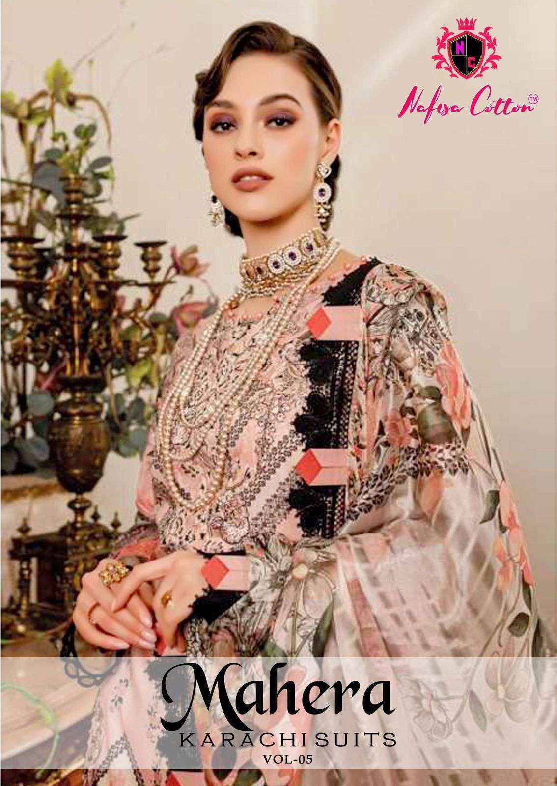 Nafisa Cotton Mahera Karachi Suits Vol-5 Cotton Dress Material (6 pcs Catalogue)