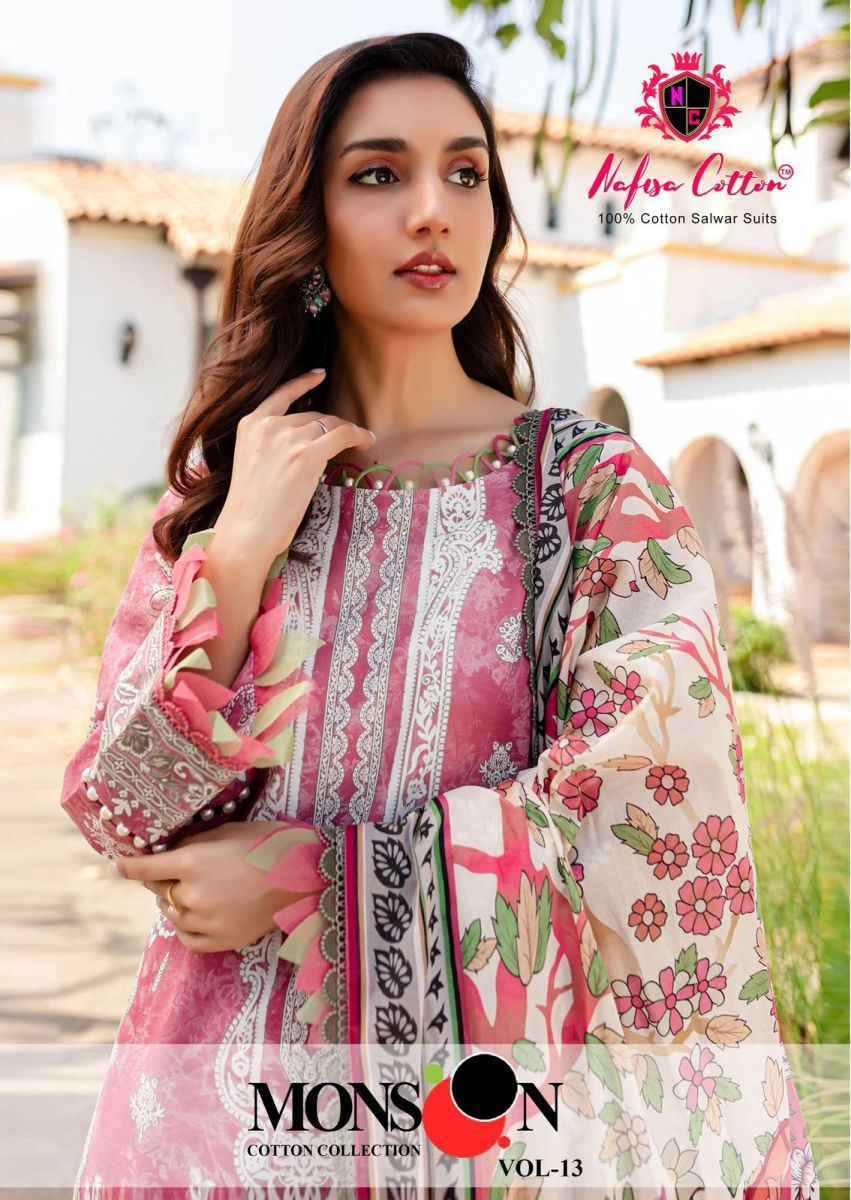 Nafisa Cotton Monsoon Vol-13 Karachi Cotton Dress Material (06 pcs Catalogue)