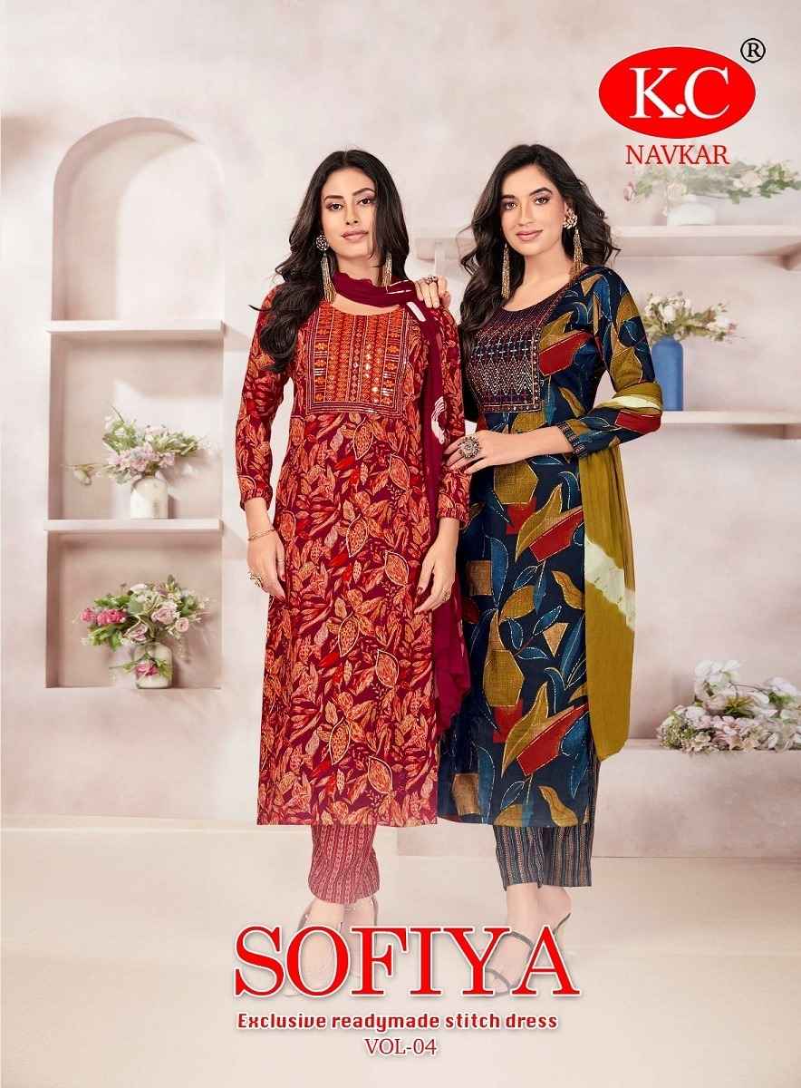 Navkar Sofiya Vol-4 Rayon Readymade Suit (8 pcs Catalogue)