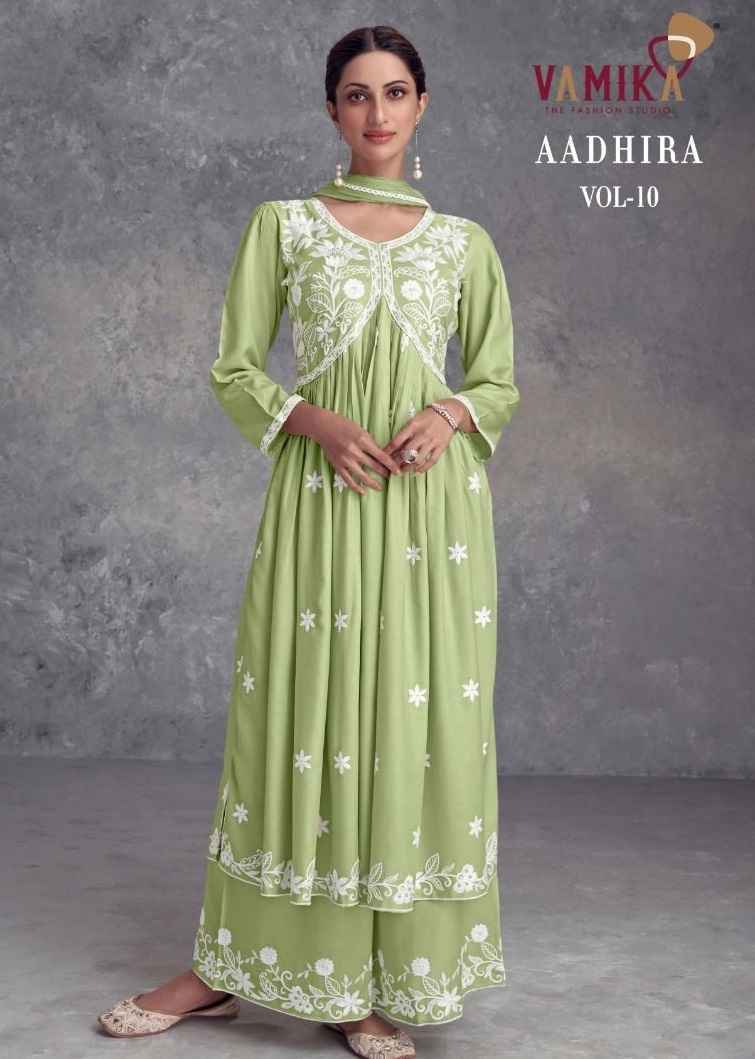 Vamika Aadhira Vol-10 Rayon Readymade Suit (5 pcs Catalogue)