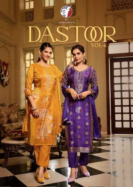 Anju Fabrics Dastoor Vol-6 Jacquard Readymade Suit (4 pcs Catalogue)