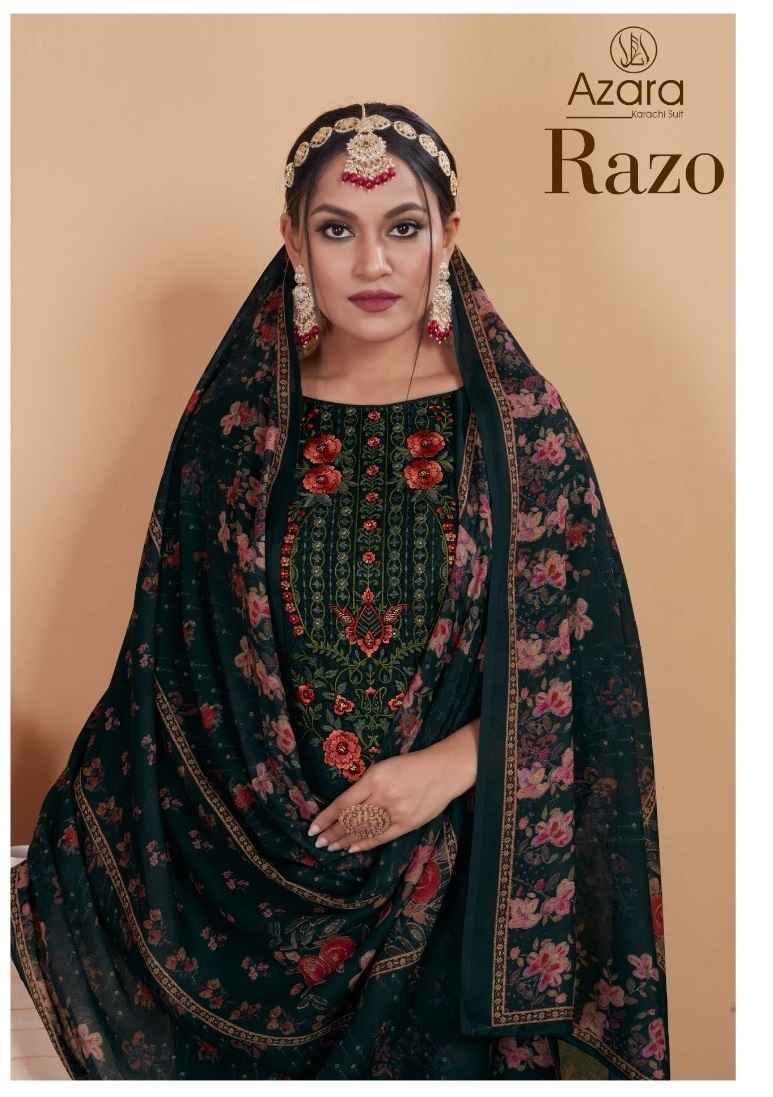 Azara Razo Cotton Dress Material (4 pcs Catalogue)