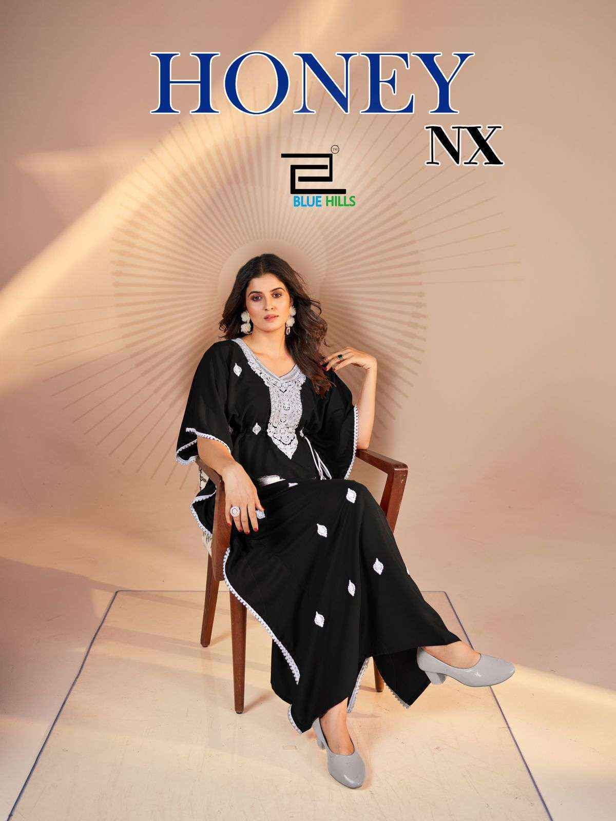 Blue Hills Honey Nx Rayon Kaftan (5 pcs Catalogue)