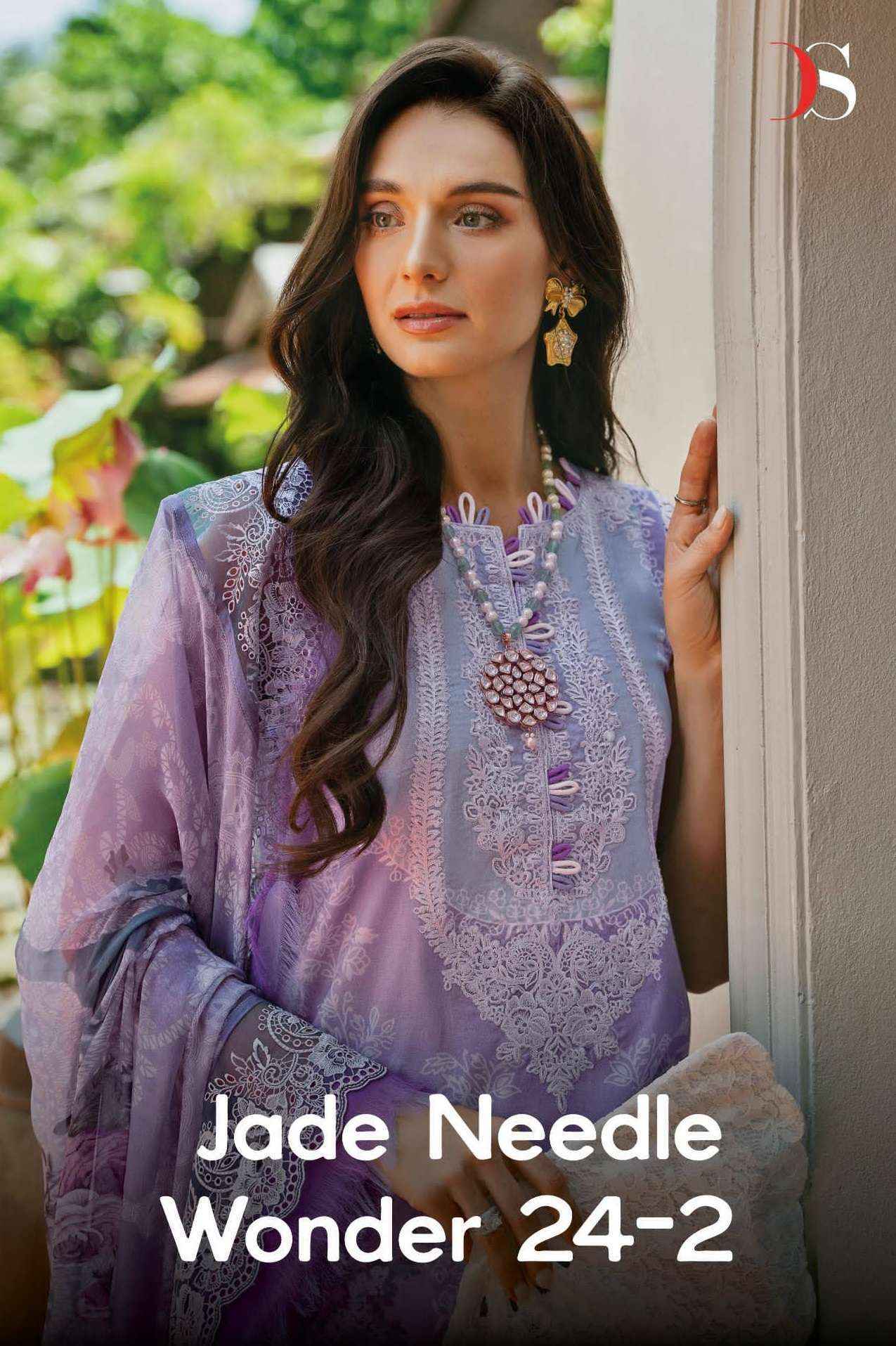 Deepsy Jade Needle Wonder Vol 24 Vol 2 Cotton Dress Material (6 pcs Catalogue)