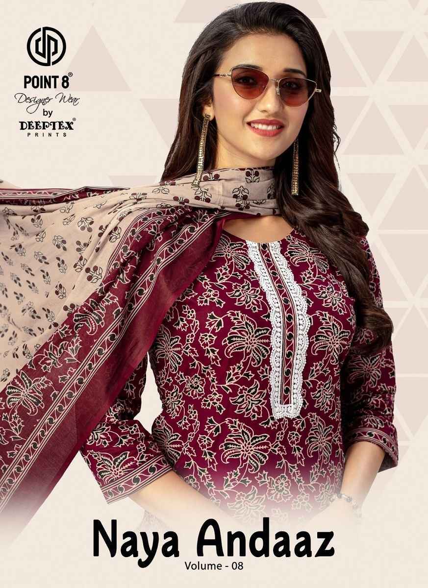 Deeptex Naya Andaaz Vol-8 Cotton Readymade Suit (10 pcs Catalogue)