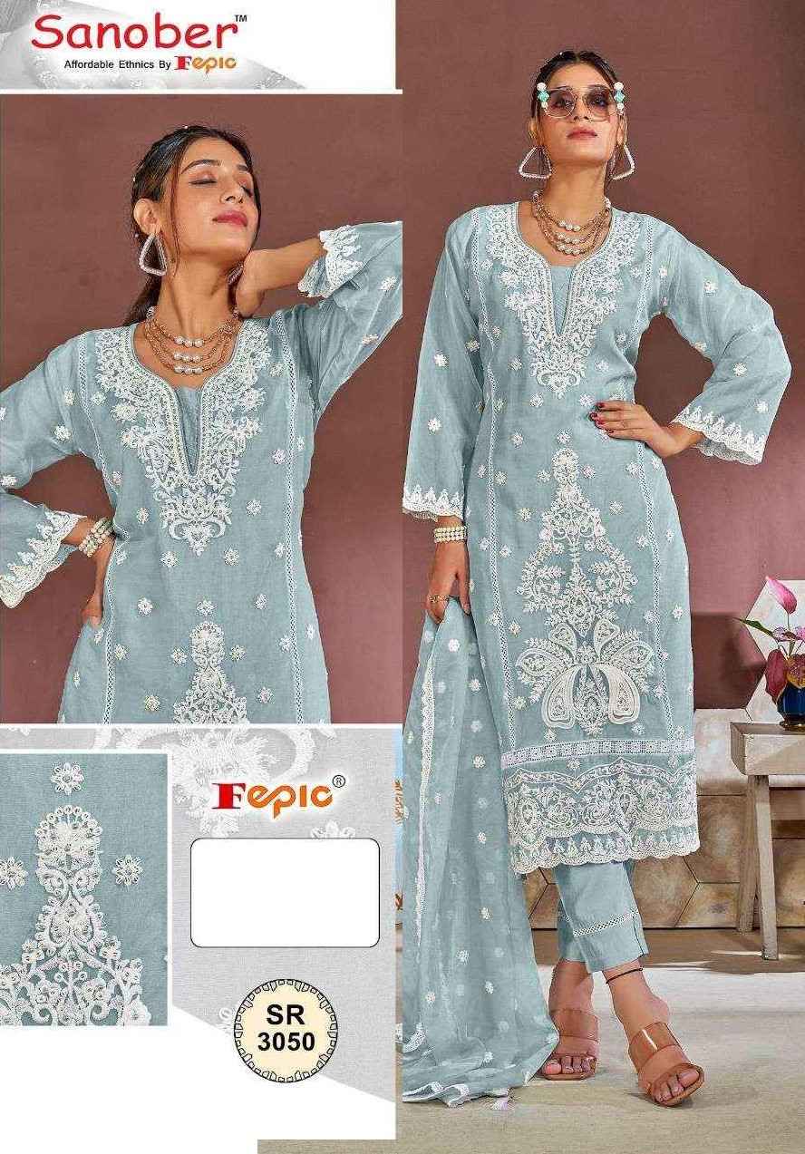 Fepic Sanober SR 3050 Organza Readymade Dress (3 pcs Catalogue)