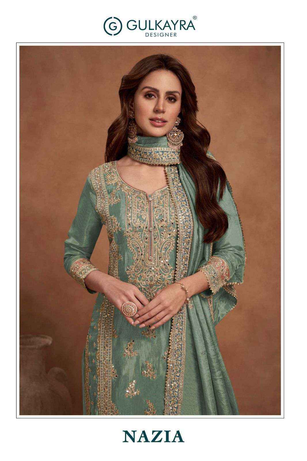 Gulkayra Designer Nazia Simar Silk Readymade Dress (3 pcs catalogue)