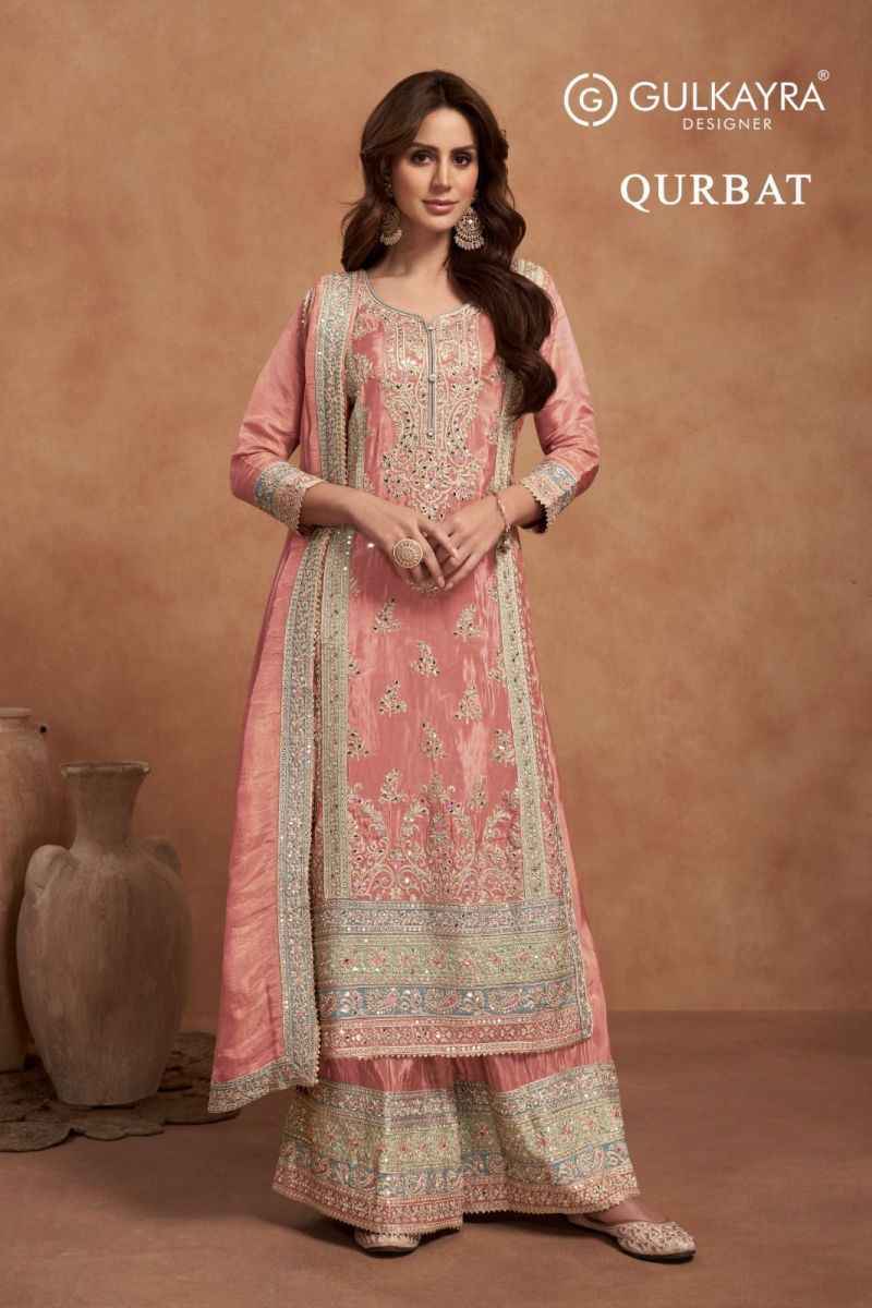 Gulkayra Designer Qurbat Simar Silk  Readymade Dress (3 pcs Catalogue)