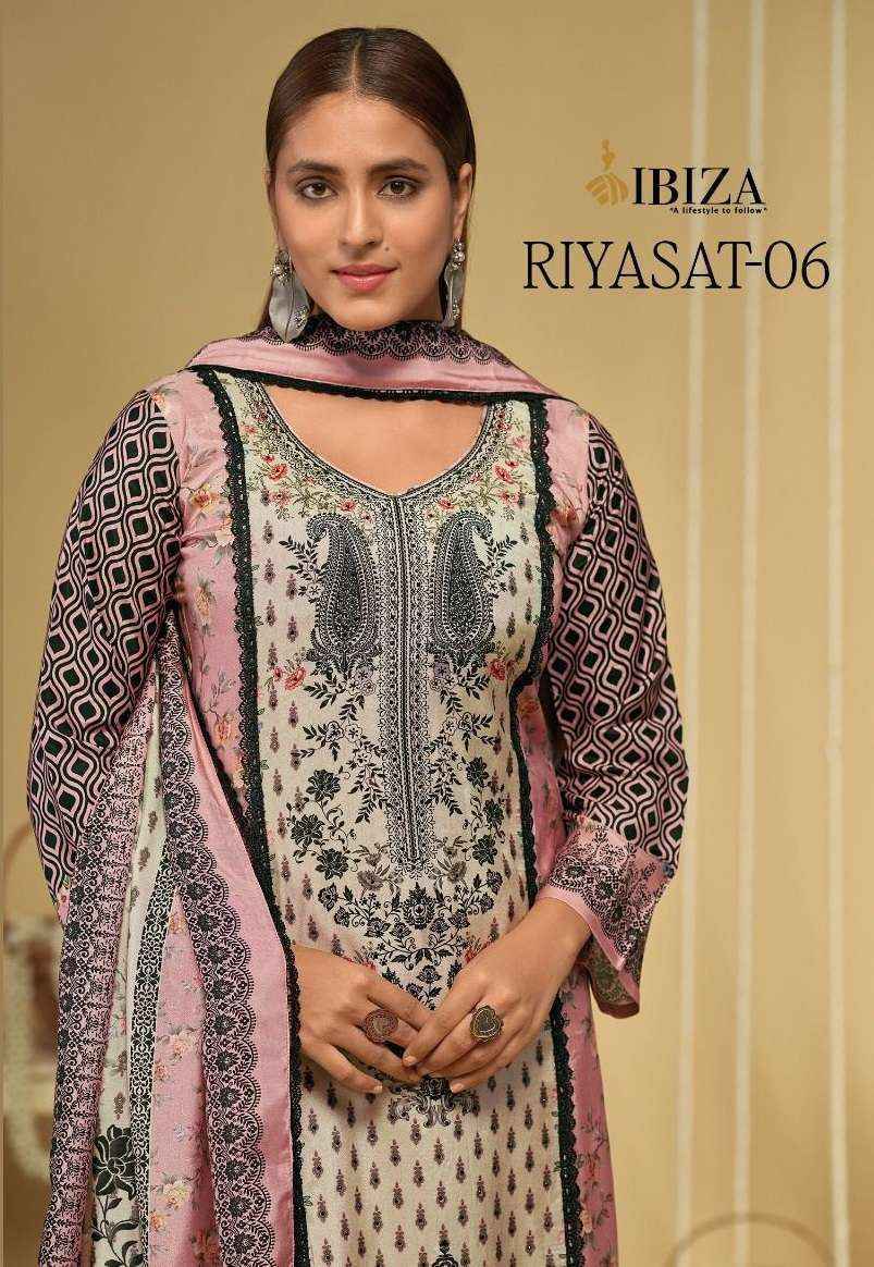 Ibiza Riyasat Vol 6 Muslin Dress Material 4 pcs Catalogue