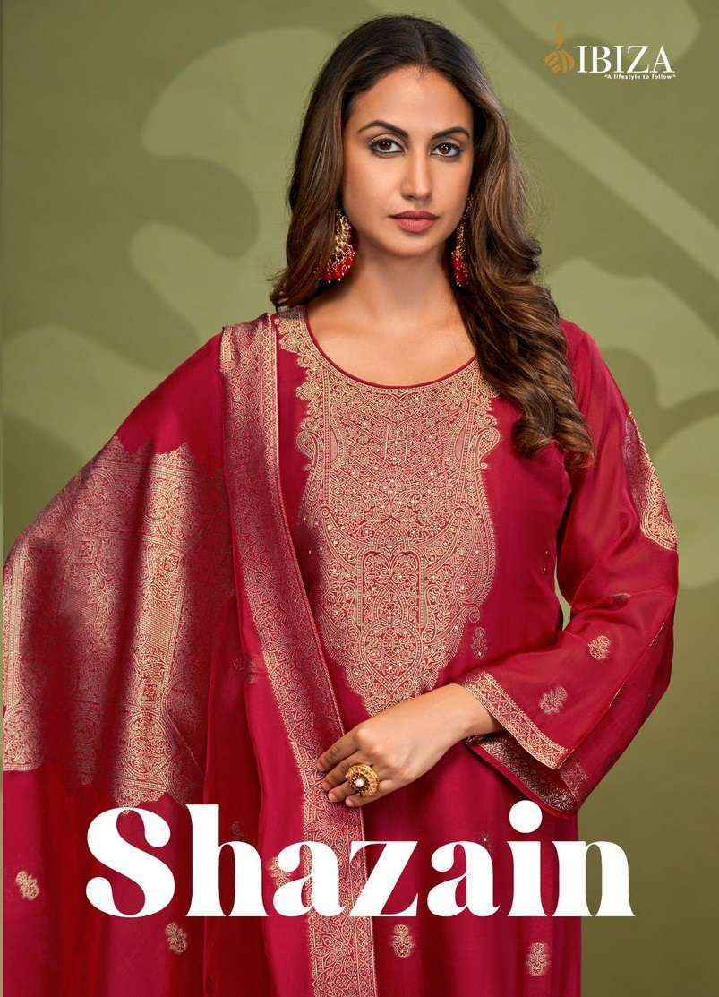 Ibiza Shazain Silk Jacquard Dress Material (4 pcs Catalogue)