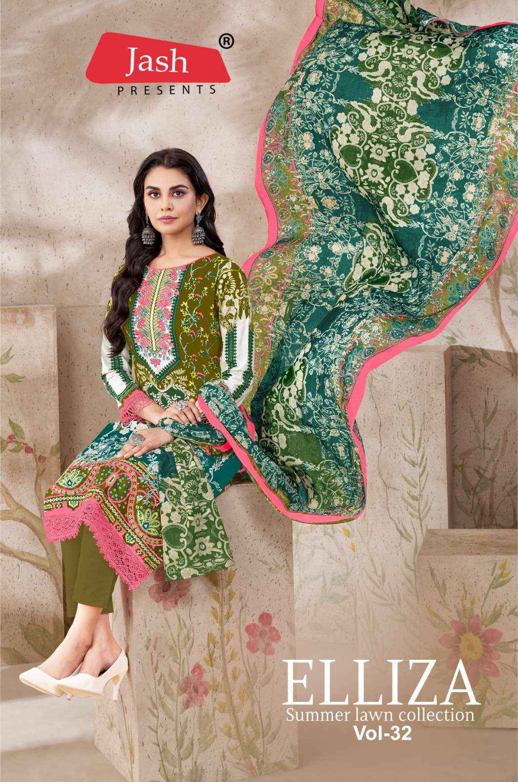 Jash Elliza Vol-32 Cotton Dress Material (10 pcs Catalogue)