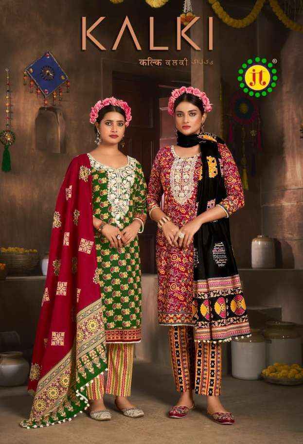 Jt Kalki Cotton Dress Material (10 pcs Catalogue)