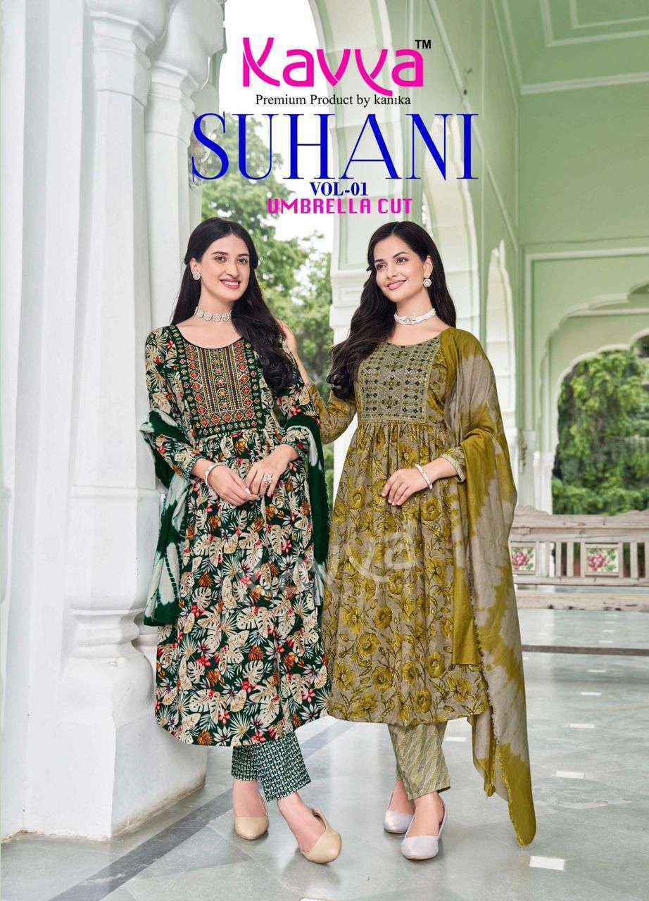 Kavya Suhani Vol-1 Viscose Readymade Suit (10 pcs Catalogue)