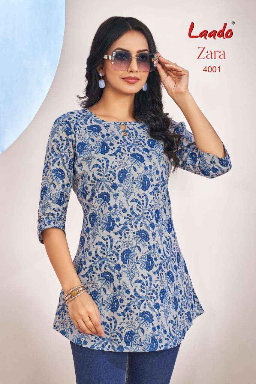 Laado Zara Vol-4 Cotton Kurti (12 pcs Catalogu)