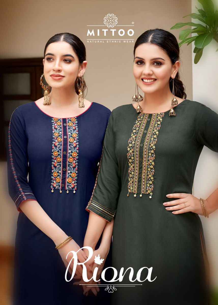 Mittoo Riona Rayon Kurti (6 pcs Catalogue)