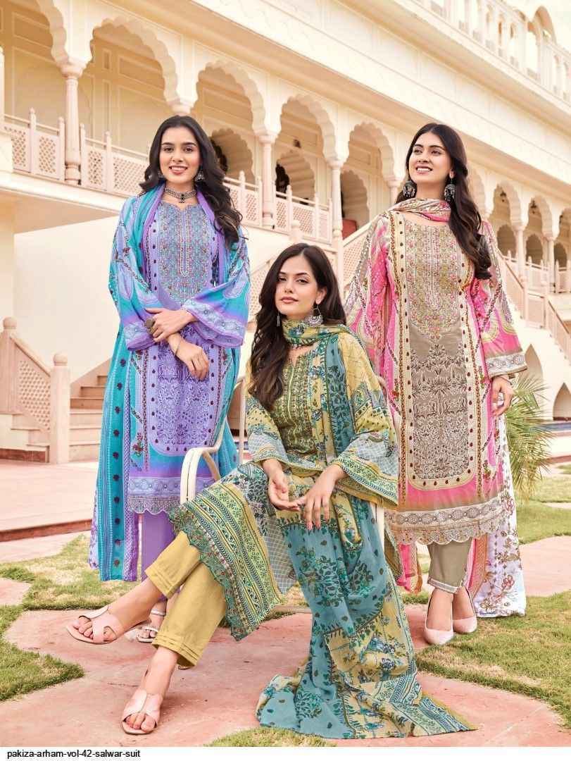 Pakiza Prints Arham Vol-42 Lawn Dress Material (10 pcs Catalogue)