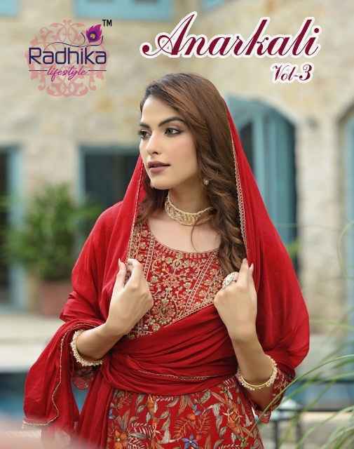 Radhika Lifestyle Anarkali Vol-3 Rayon Readymade Dress (6 Pc Catalog)