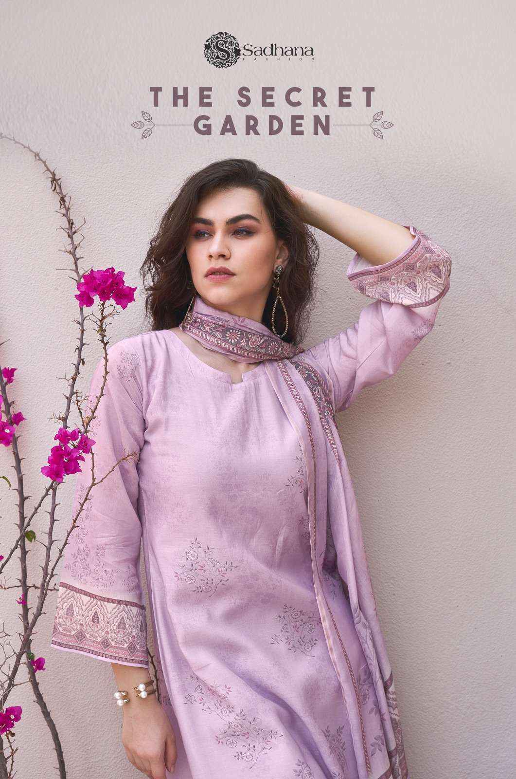 Sadhna Fashion The Secret Garden Muslin Silk Dress Material (8 pcs Catalogue)