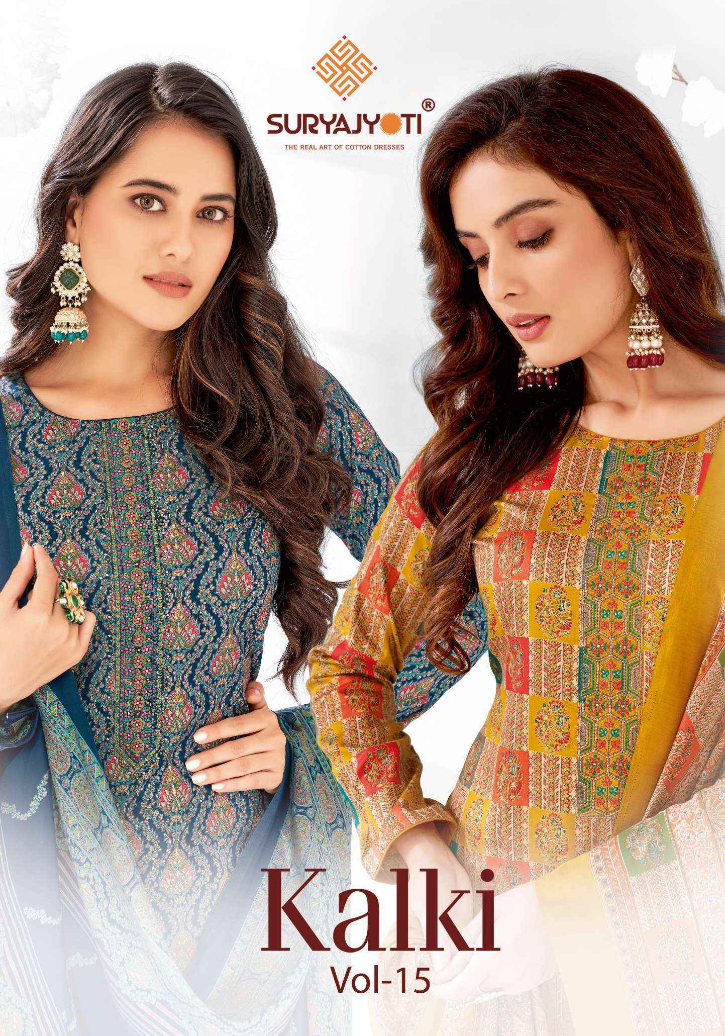 Suryajyoti Kalki Vol-15 Jam Satin Dress Material (8 Pc Catalouge)