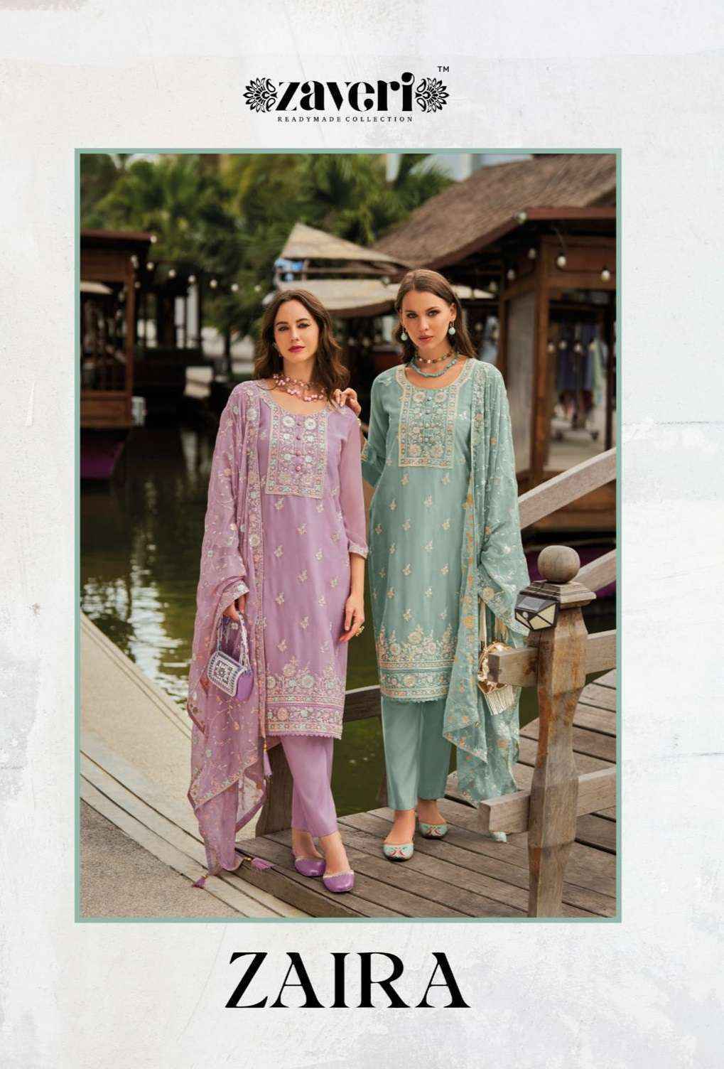 Zaveri Zaira Chinon Readymade Dress (2 pcs Catalogue)