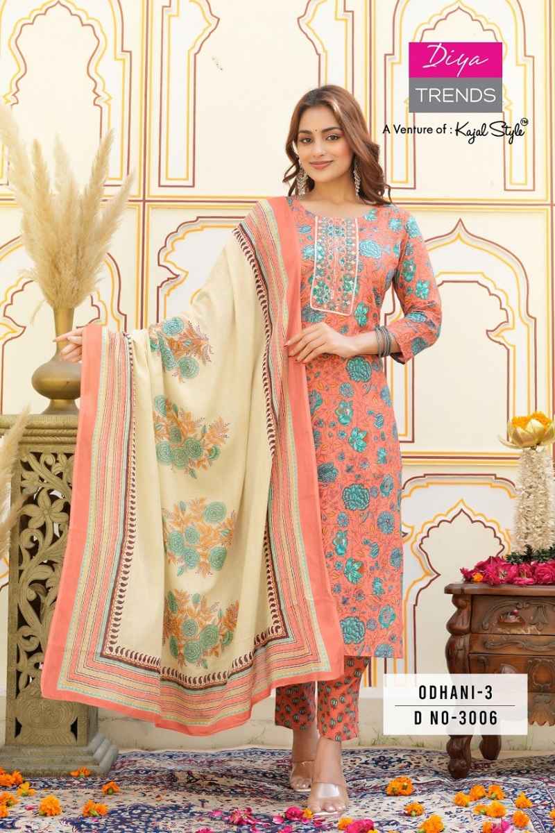 Diya Trends Odhani Vol-3 Cotton Printed Readymade Suit (10 pcs Catalogue)