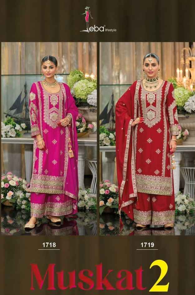 Eba Lifestyle Muskat Vol-2 Chinon Readymade Dress (2 pcs Catalogue)