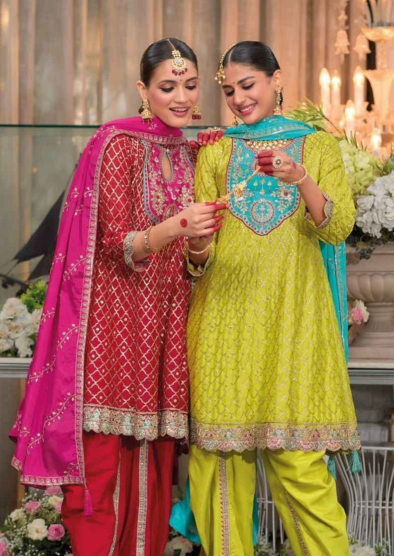 Eba Lifestyle Sajni Chinon Readymade Suit (2 pcs Catalogue)