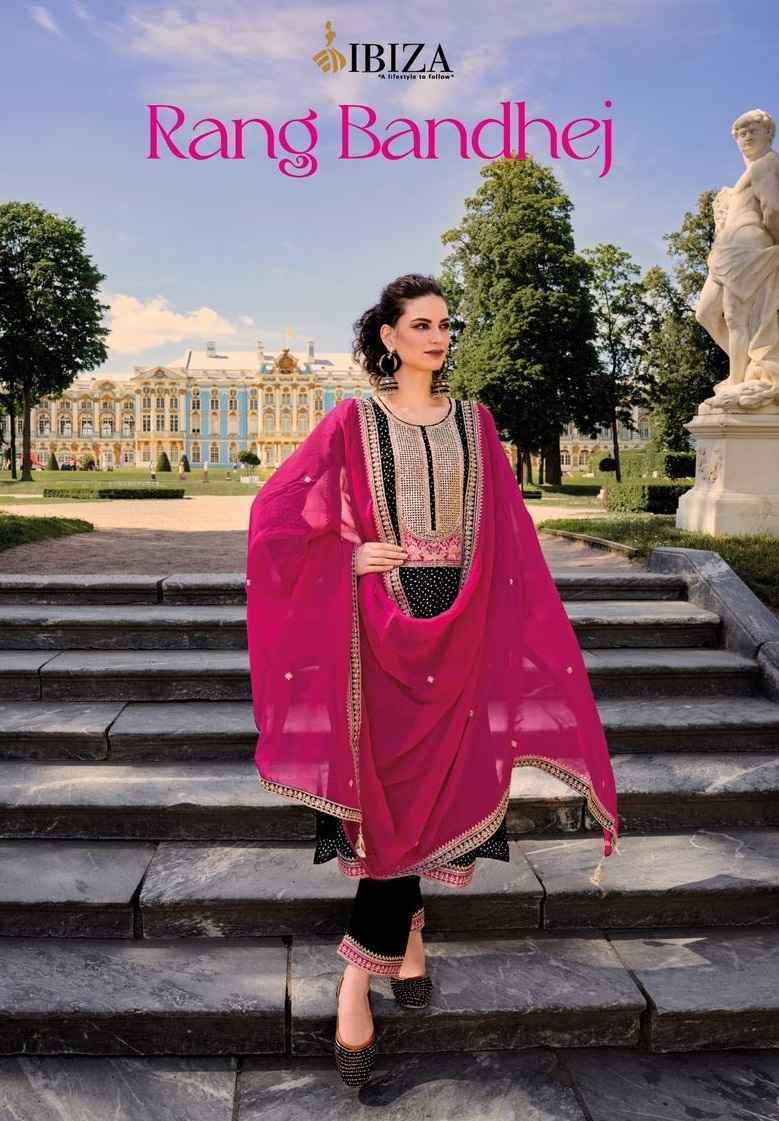 Ibiza Rang Bandhej Silk Dress Material (6 pcs Catalogue)