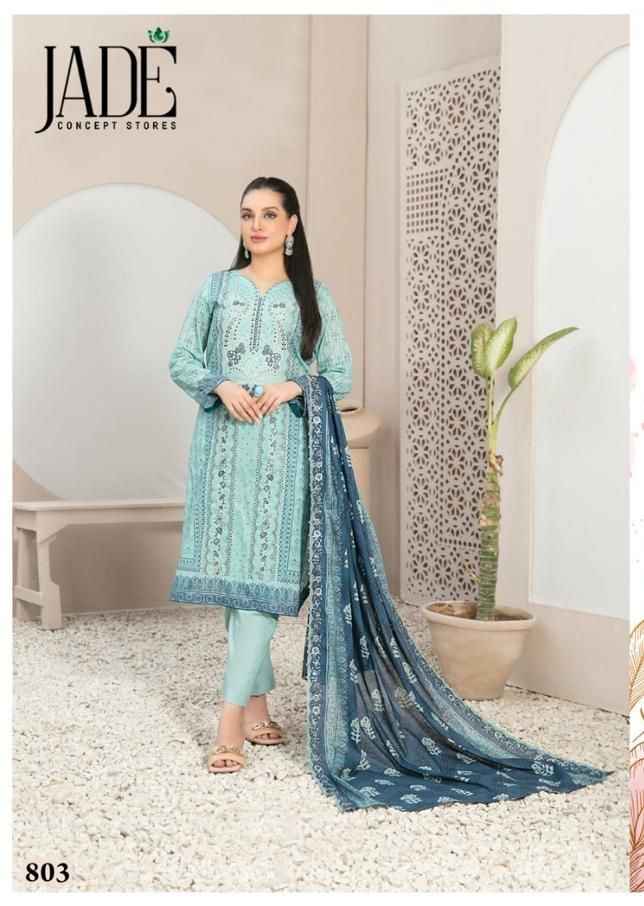 Jade Bin Saeed Vol 8 Lawn Cotton Dress Material 6 pcs Catalogue