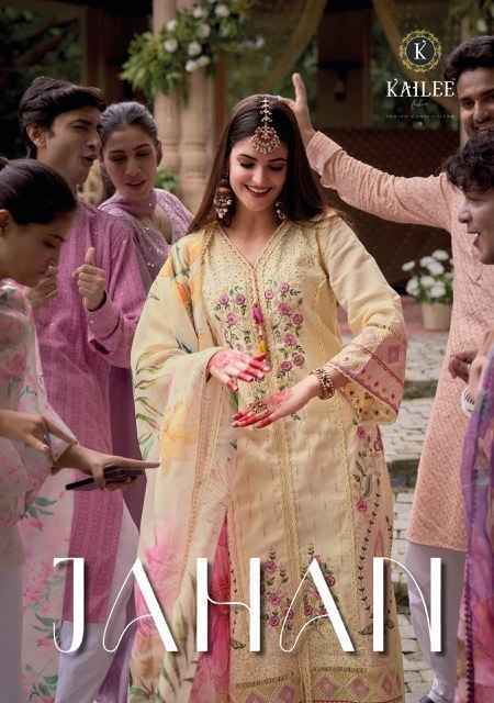 Kailee Fashion Jahan Viscose Simmer Silk Readymade Suit (6 pcs Catalogue)