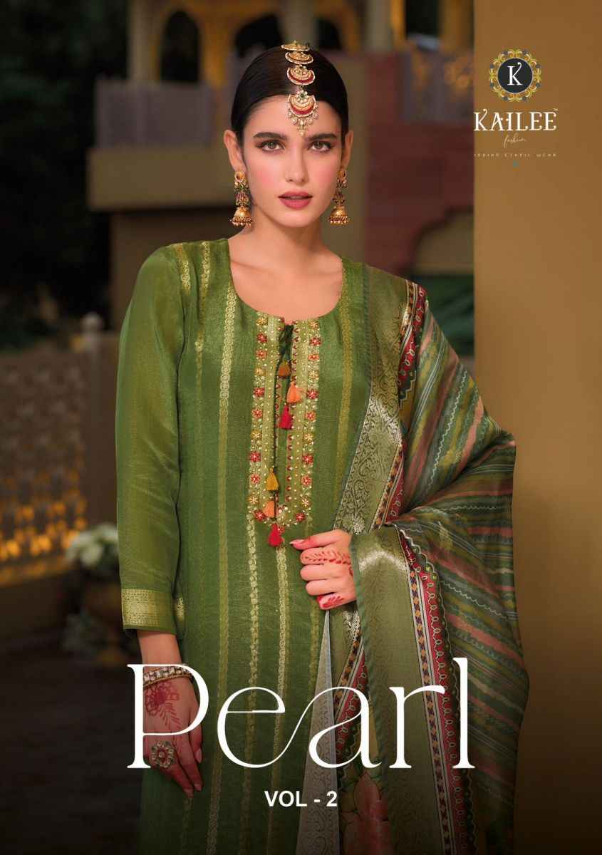 Kailee Fashion Pearl Viscose Simmer Silk Readymade Suit (6 pcs Catalogue)